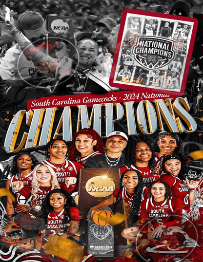 South Carolina Gamecock 2024 Championship PNG file