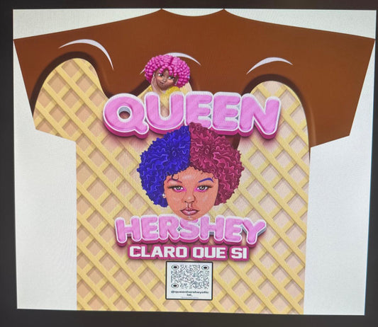 QueenHershey Custom T-Shirt (Front & Back) Camiseta personalizada de QueenHershey (delantera y trasera)