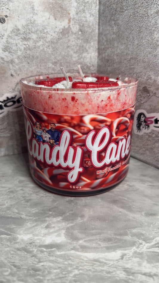 "Candy Cane Pepper Mint" Scented Candle