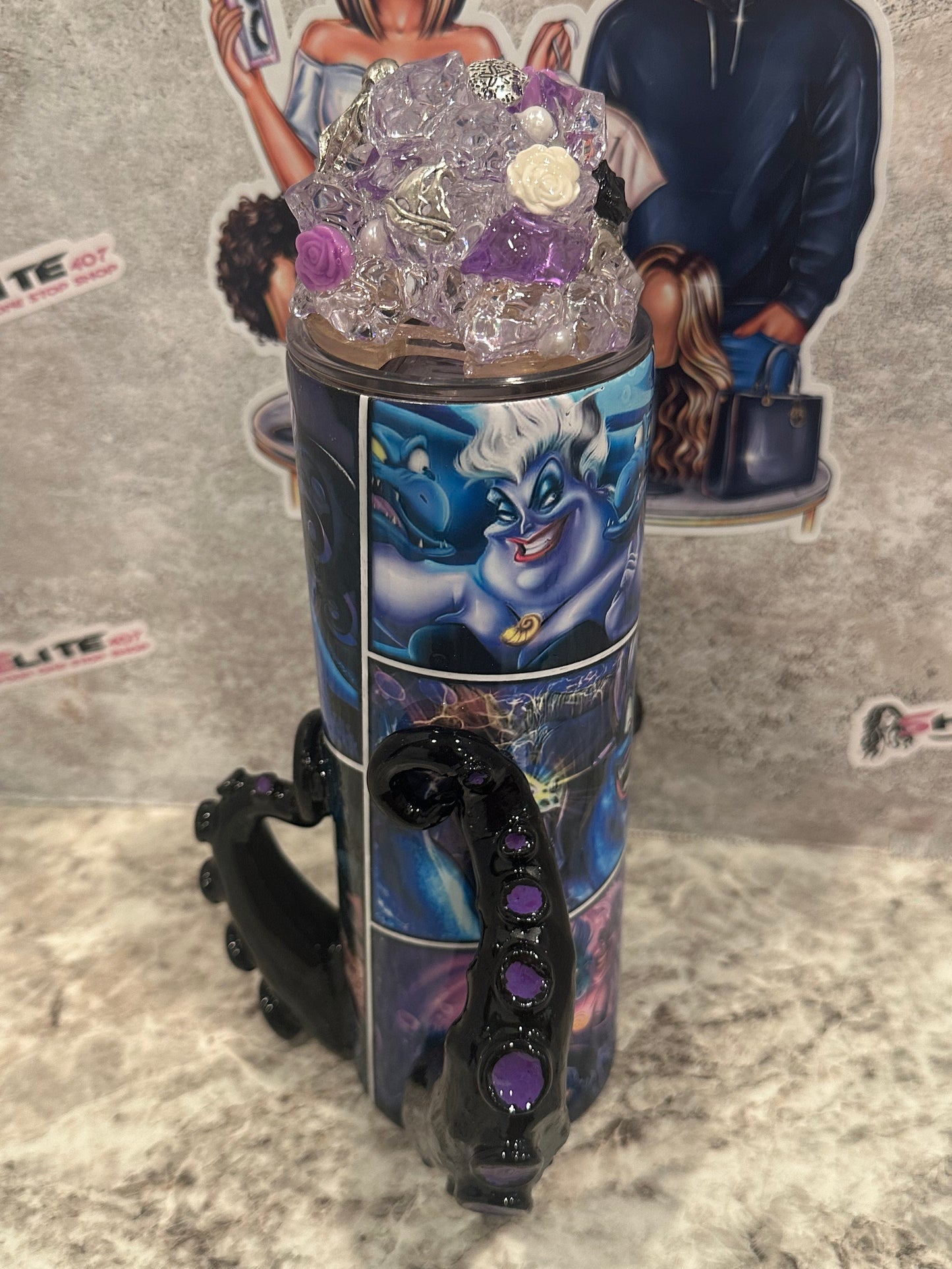 Ursula 3D 20oz With Ice Topper Custom Tumbler