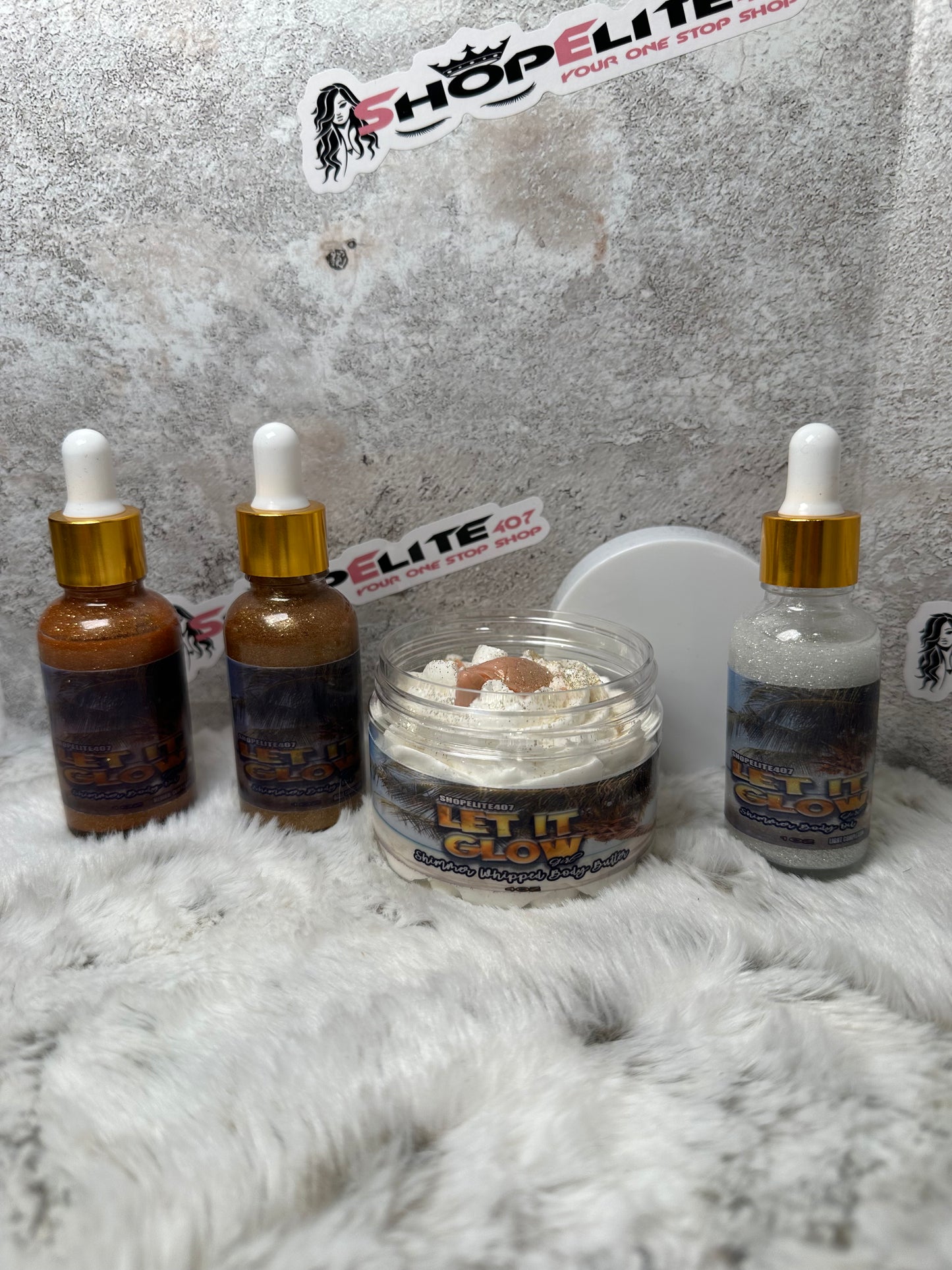 Let It Glow Girl Shimmer Body Oil & Whipped Shimmer Body Butter Set